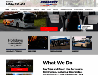 prospectcoaches.co.uk screenshot
