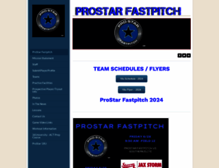 prostarfastpitch.com screenshot
