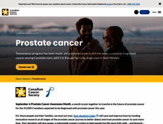 prostatecancer.ca screenshot