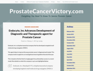 prostatecancervictory.com screenshot