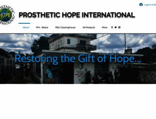 prosthetichope.org screenshot