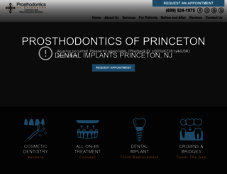 prosthodonticsofprinceton.com screenshot
