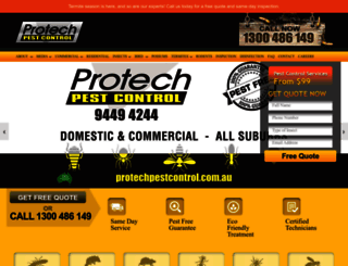 protechpestcontrol.com.au screenshot