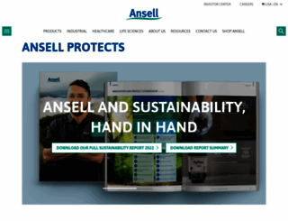protective.ansell.com screenshot