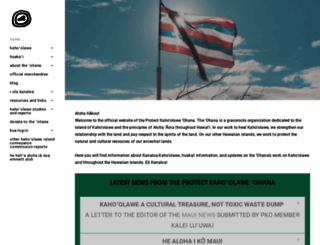 protectkahoolaweohana.org screenshot