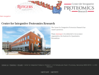 proteomics.rutgers.edu screenshot
