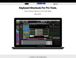 protoolskeyboardshortcuts.com screenshot