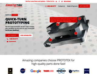 prototekmachining.com screenshot