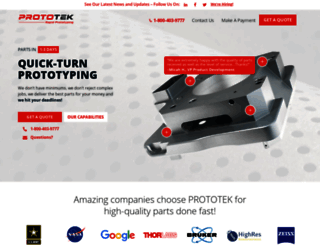 prototekmanufacturing.com screenshot