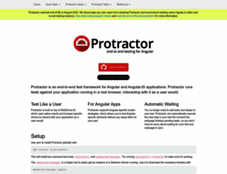 protractortest.org screenshot