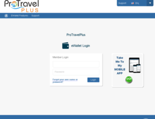 protravelplus.globalewallet.com screenshot
