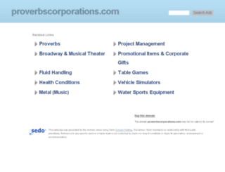 proverbscorporations.com screenshot
