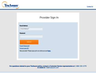 provider.truassure.com screenshot