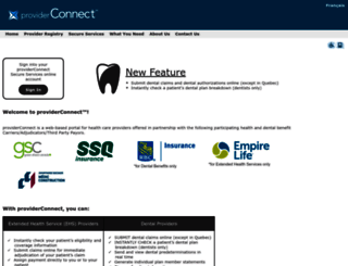 providerconnect.ca screenshot