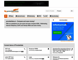 providerliste.at screenshot
