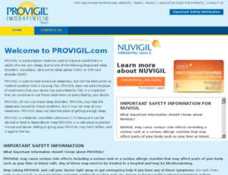 provigil.com screenshot