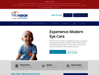 provisioneyecare.com screenshot