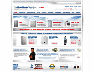 prowaterheatersupply.com screenshot
