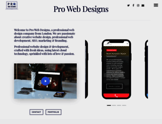 prowebdesigns.co.uk screenshot
