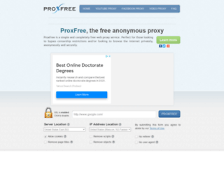proxfree.net screenshot