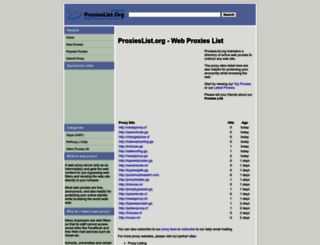 proxieslist.org screenshot