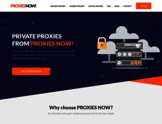 proxiesnow.com screenshot
