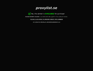 proxylist.se screenshot