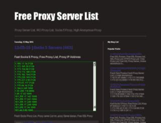 proxyserverlist.blogspot.com screenshot