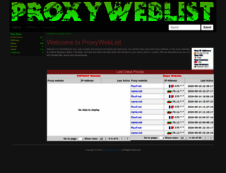 proxyweblist.com screenshot