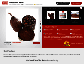 pruthvisfoods.com screenshot