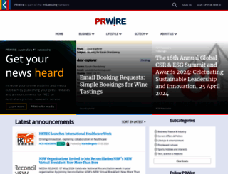 prwire.com.au screenshot