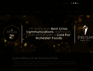 prworx.co.za screenshot