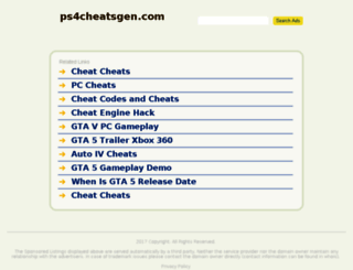 ps4cheatsgen.com screenshot