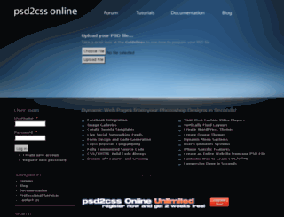 psd2cssonline.com screenshot