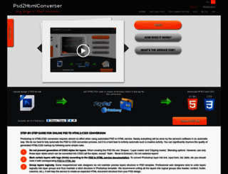 psd2htmlconverter.com screenshot