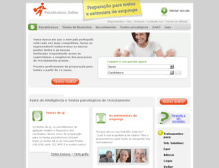 psicotecnicos.com.pt screenshot