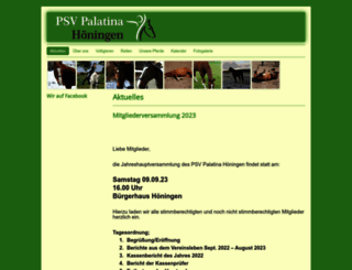 psv-palatina-hoeningen.de screenshot