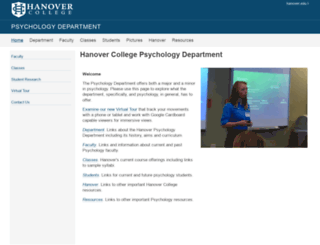 psych.hanover.edu screenshot