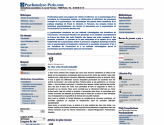 psychanalyse-paris.com screenshot