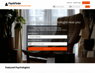 psychfinder.co.uk screenshot