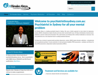 psychiatristinsydney.com.au screenshot