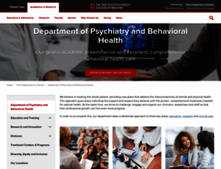 psychiatry.osu.edu screenshot