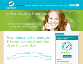 psychologischenumerologie.at screenshot