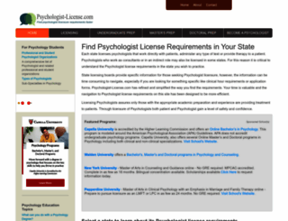psychologist-license.com screenshot