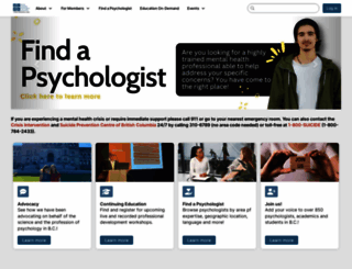 psychologists.bc.ca screenshot
