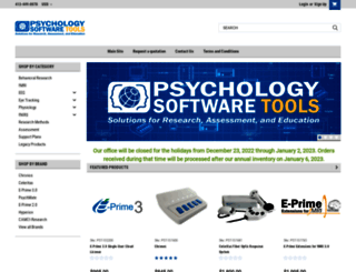 psychology-software-tools.mybigcommerce.com screenshot
