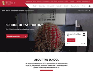 psychology.bangor.ac.uk screenshot