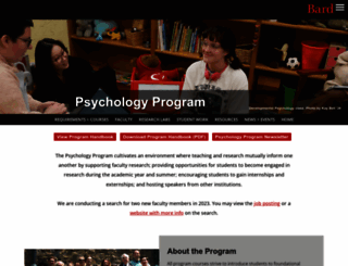 psychology.bard.edu screenshot
