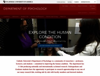 psychology.cua.edu screenshot