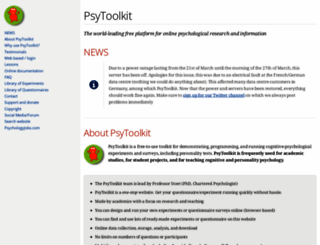 psytoolkit.org screenshot